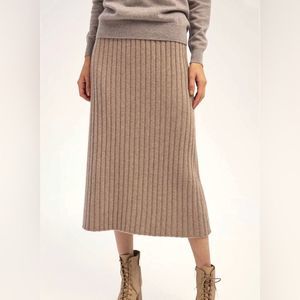 Gentle Herd Wool & Cashmere A-Line Skirt